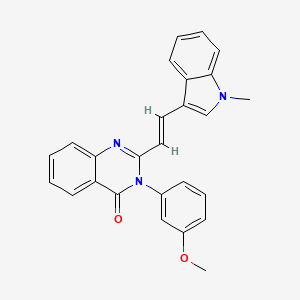molecular formula C26H21N3O2 B3905380 3-(3-methoxyphenyl)-2-[2-(1-methyl-1H-indol-3-yl)vinyl]-4(3H)-quinazolinone 