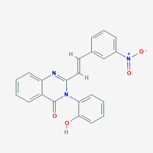 molecular formula C22H15N3O4 B3905384 3-(2-hydroxyphenyl)-2-[2-(3-nitrophenyl)vinyl]-4(3H)-quinazolinone 