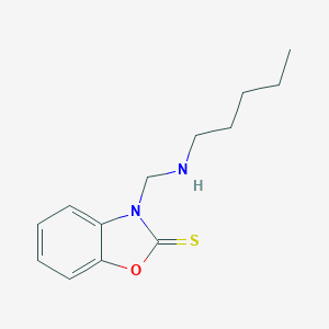 molecular formula C13H18N2OS B390539 3-[(Pentylamino)methyl]-1,3-benzoxazole-2-thione 