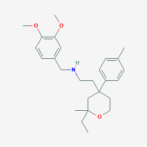 molecular formula C26H37NO3 B3905396 (3,4-dimethoxybenzyl){2-[2-ethyl-2-methyl-4-(4-methylphenyl)tetrahydro-2H-pyran-4-yl]ethyl}amine 