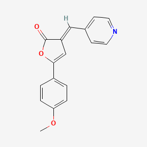 molecular formula C17H13NO3 B3905405 5-(4-methoxyphenyl)-3-(4-pyridinylmethylene)-2(3H)-furanone 