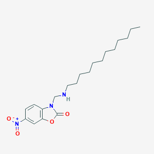 molecular formula C20H31N3O4 B390541 3-[(dodecylamino)methyl]-6-nitro-1,3-benzoxazol-2(3H)-one 