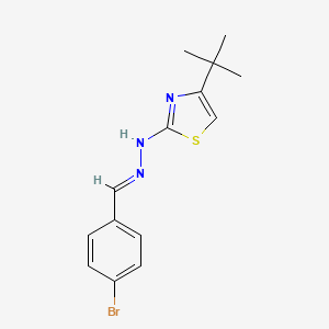 molecular formula C14H16BrN3S B3905425 4-bromobenzaldehyde (4-tert-butyl-1,3-thiazol-2-yl)hydrazone 