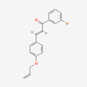 molecular formula C18H15BrO2 B3905442 3-[4-(allyloxy)phenyl]-1-(3-bromophenyl)-2-propen-1-one 