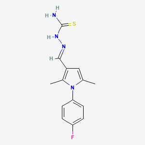 molecular formula C14H15FN4S B3905461 1-(4-fluorophenyl)-2,5-dimethyl-1H-pyrrole-3-carbaldehyde thiosemicarbazone 