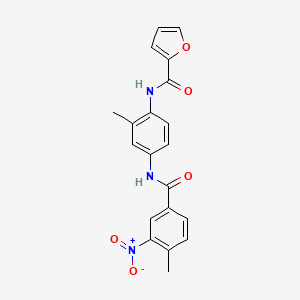 molecular formula C20H17N3O5 B3905467 N-{2-methyl-4-[(4-methyl-3-nitrobenzoyl)amino]phenyl}-2-furamide 