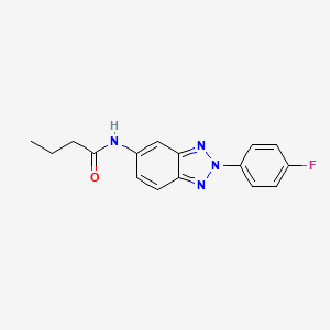 molecular formula C16H15FN4O B3905475 N-[2-(4-fluorophenyl)-2H-1,2,3-benzotriazol-5-yl]butanamide 