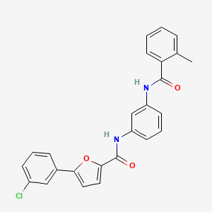molecular formula C25H19ClN2O3 B3905490 5-(3-chlorophenyl)-N-{3-[(2-methylbenzoyl)amino]phenyl}-2-furamide 