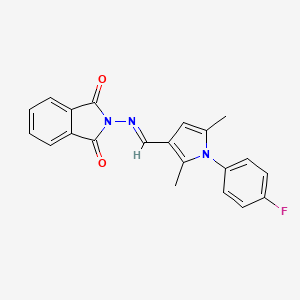 2-({[1-(4-fluorophenyl)-2,5-dimethyl-1H-pyrrol-3-yl]methylene}amino)-1H-isoindole-1,3(2H)-dione