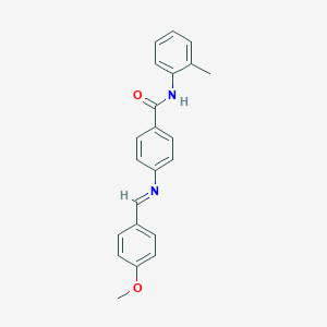 molecular formula C22H20N2O2 B390552 4-[(4-methoxybenzylidene)amino]-N-(2-methylphenyl)benzamide 