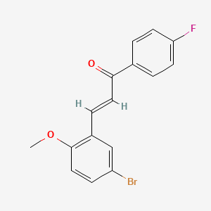 molecular formula C16H12BrFO2 B3905522 3-(5-bromo-2-methoxyphenyl)-1-(4-fluorophenyl)-2-propen-1-one 