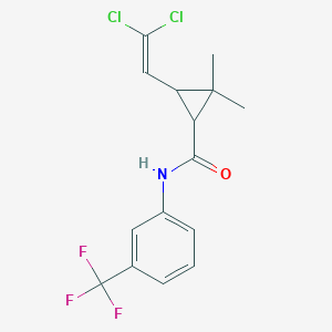 molecular formula C15H14Cl2F3NO B390553 3-(2,2-dichloroethenyl)-2,2-dimethyl-N-[3-(trifluoromethyl)phenyl]cyclopropanecarboxamide 
