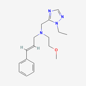 (2E)-N-[(1-ethyl-1H-1,2,4-triazol-5-yl)methyl]-N-(2-methoxyethyl)-3-phenylprop-2-en-1-amine