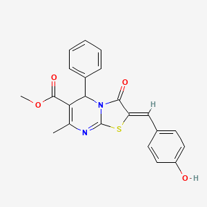 methyl 2-(4-hydroxybenzylidene)-7-methyl-3-oxo-5-phenyl-2,3-dihydro-5H-[1,3]thiazolo[3,2-a]pyrimidine-6-carboxylate