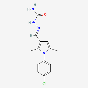 molecular formula C14H15ClN4O B3905569 1-(4-chlorophenyl)-2,5-dimethyl-1H-pyrrole-3-carbaldehyde semicarbazone 