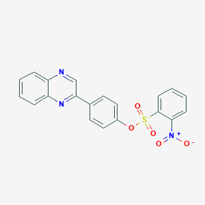 molecular formula C20H13N3O5S B390557 4-Quinoxalin-2-ylphenyl 2-nitrobenzenesulfonate 