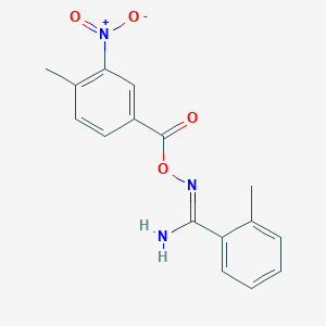 molecular formula C16H15N3O4 B3905578 2-methyl-N'-[(4-methyl-3-nitrobenzoyl)oxy]benzenecarboximidamide 