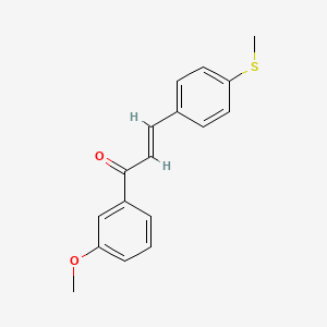 molecular formula C17H16O2S B3905579 1-(3-methoxyphenyl)-3-[4-(methylthio)phenyl]-2-propen-1-one 