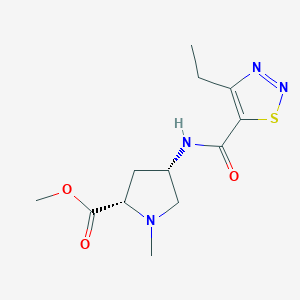 methyl (2S,4S)-4-{[(4-ethyl-1,2,3-thiadiazol-5-yl)carbonyl]amino}-1-methylpyrrolidine-2-carboxylate