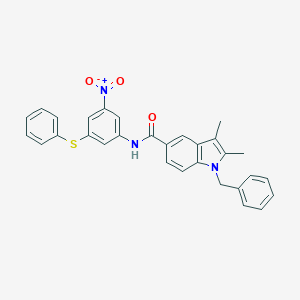 1-benzyl-N-[3-nitro-5-(phenylsulfanyl)phenyl]-2,3-dimethyl-1H-indole-5-carboxamide