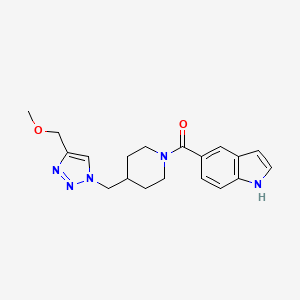 5-[(4-{[4-(methoxymethyl)-1H-1,2,3-triazol-1-yl]methyl}piperidin-1-yl)carbonyl]-1H-indole