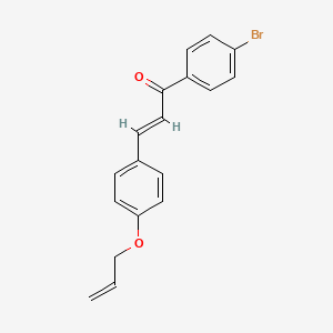 molecular formula C18H15BrO2 B3905610 3-[4-(allyloxy)phenyl]-1-(4-bromophenyl)-2-propen-1-one 