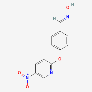 molecular formula C12H9N3O4 B3905621 4-[(5-nitro-2-pyridinyl)oxy]benzaldehyde oxime 