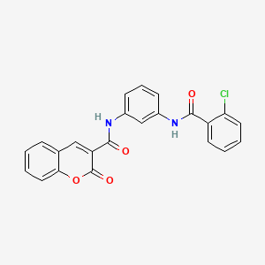 N-{3-[(2-chlorobenzoyl)amino]phenyl}-2-oxo-2H-chromene-3-carboxamide