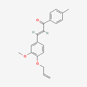 molecular formula C20H20O3 B3905637 3-[4-(allyloxy)-3-methoxyphenyl]-1-(4-methylphenyl)-2-propen-1-one 