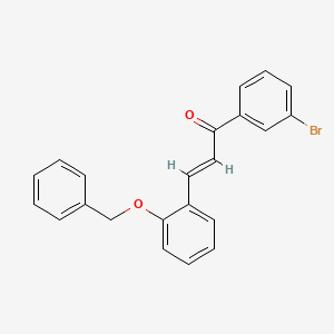 molecular formula C22H17BrO2 B3905645 3-[2-(benzyloxy)phenyl]-1-(3-bromophenyl)-2-propen-1-one 