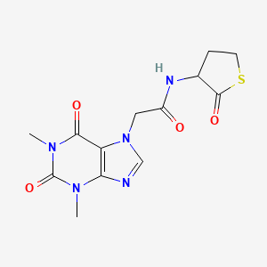 2-(1,3-dimethyl-2,6-dioxo-1,2,3,6-tetrahydro-7H-purin-7-yl)-N-(2-oxotetrahydro-3-thienyl)acetamide