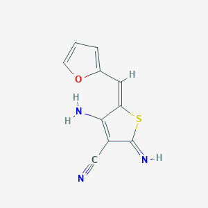 molecular formula C10H7N3OS B390565 (5E)-4-amino-5-(furan-2-ylmethylidene)-2-iminothiophene-3-carbonitrile 