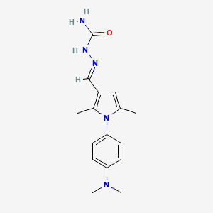 molecular formula C16H21N5O B3905655 1-[4-(dimethylamino)phenyl]-2,5-dimethyl-1H-pyrrole-3-carbaldehyde semicarbazone 