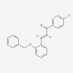 molecular formula C22H17ClO2 B3905698 3-[2-(benzyloxy)phenyl]-1-(4-chlorophenyl)-2-propen-1-one 