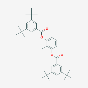 molecular formula C37H48O4 B390570 3-[(3,5-Ditert-butylbenzoyl)oxy]-2-methylphenyl 3,5-ditert-butylbenzoate 