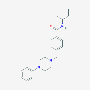 molecular formula C22H29N3O B3905700 N-(sec-butyl)-4-[(4-phenyl-1-piperazinyl)methyl]benzamide 