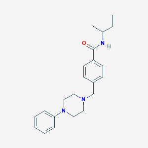 N-(sec-butyl)-4-[(4-phenyl-1-piperazinyl)methyl]benzamide