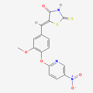 5-{3-methoxy-4-[(5-nitro-2-pyridinyl)oxy]benzylidene}-2-thioxo-1,3-thiazolidin-4-one