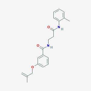 molecular formula C21H24N2O3 B3905754 N-{3-[(2-methylphenyl)amino]-3-oxopropyl}-3-[(2-methylprop-2-en-1-yl)oxy]benzamide 