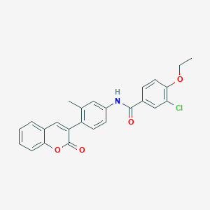 molecular formula C25H20ClNO4 B3905765 3-chloro-4-ethoxy-N-[3-methyl-4-(2-oxo-2H-chromen-3-yl)phenyl]benzamide 