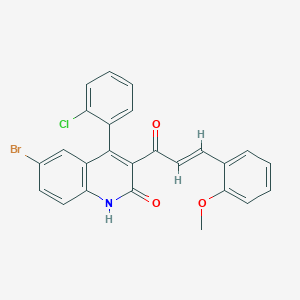 6-bromo-4-(2-chlorophenyl)-3-[3-(2-methoxyphenyl)acryloyl]-2(1H)-quinolinone