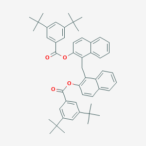 molecular formula C51H56O4 B390578 Bis[2-(3,5-di-tert-butylbenzoyloxy)-1-naphthyl]methane 