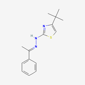 molecular formula C15H19N3S B3905780 1-phenylethanone (4-tert-butyl-1,3-thiazol-2-yl)hydrazone 