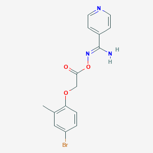 N'-{[2-(4-bromo-2-methylphenoxy)acetyl]oxy}-4-pyridinecarboximidamide