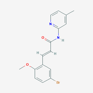 molecular formula C16H15BrN2O2 B3905810 3-(5-bromo-2-methoxyphenyl)-N-(4-methyl-2-pyridinyl)acrylamide 