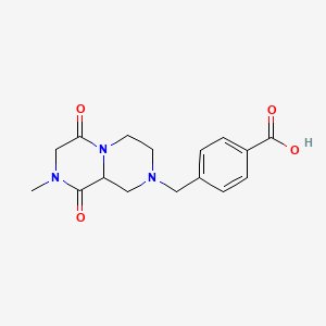 4-[(8-methyl-6,9-dioxooctahydro-2H-pyrazino[1,2-a]pyrazin-2-yl)methyl]benzoic acid