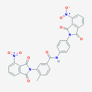 molecular formula C30H17N5O9 B390583 3-{4-nitro-1,3-dioxo-1,3-dihydro-2H-isoindol-2-yl}-N-(4-{4-nitro-1,3-dioxo-1,3-dihydro-2H-isoindol-2-yl}phenyl)-4-methylbenzamide 