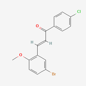 3-(5-bromo-2-methoxyphenyl)-1-(4-chlorophenyl)-2-propen-1-one