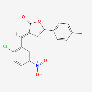 molecular formula C18H12ClNO4 B3905836 3-(2-chloro-5-nitrobenzylidene)-5-(4-methylphenyl)-2(3H)-furanone 