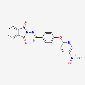 2-({4-[(5-nitro-2-pyridinyl)oxy]benzylidene}amino)-1H-isoindole-1,3(2H)-dione